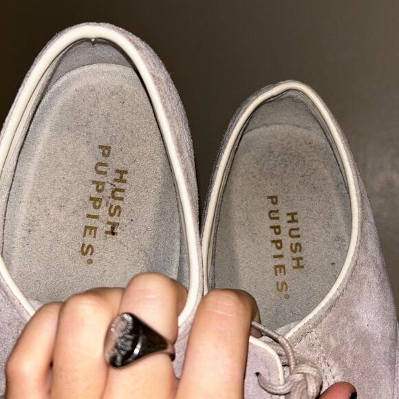 Hush-puppies Men's Pink and Cream Oxfords - Picture 2 of 8